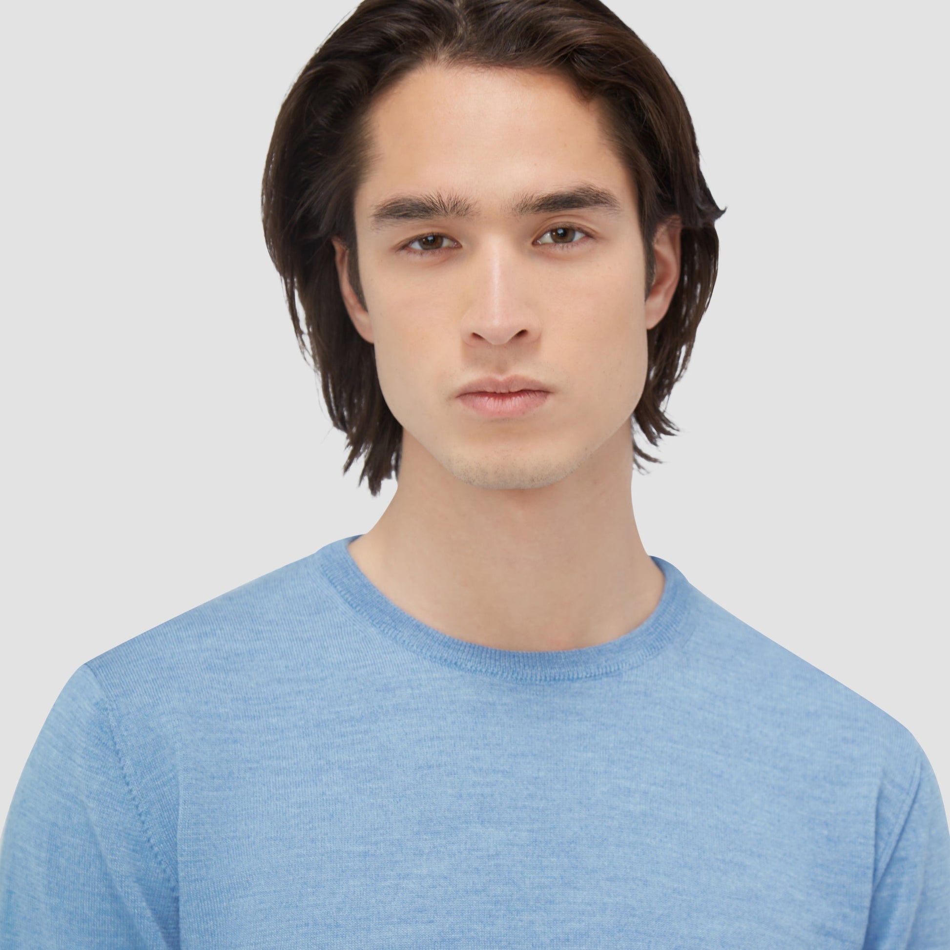 Bugatchi Scott Crew Neck Super Merino™ Sweater Air Blue