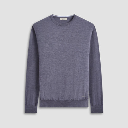 Bugatchi Scott Crew Neck Super Merino™ Sweater Anthracite