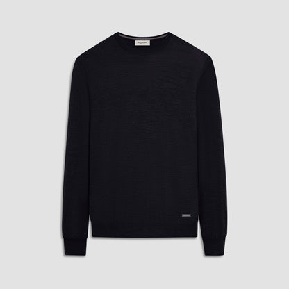 Bugatchi Scott Crew Neck Super Merino™ Sweater Black