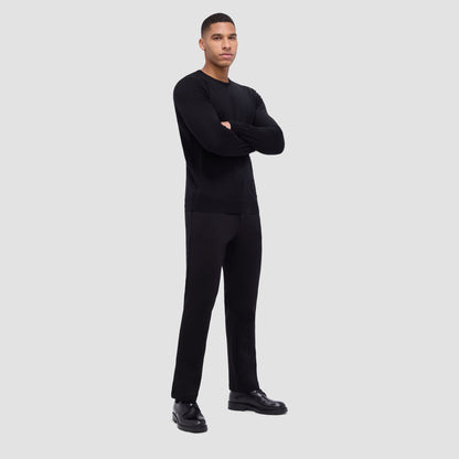 Bugatchi Scott Crew Neck Super Merino™ Sweater Black