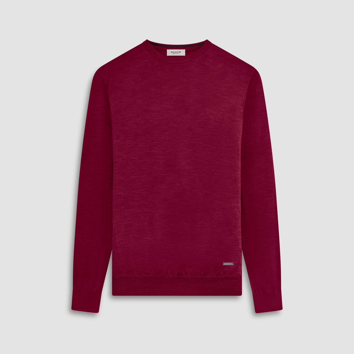 Bugatchi Scott Crew Neck Super Merino™ Sweater Burgundy