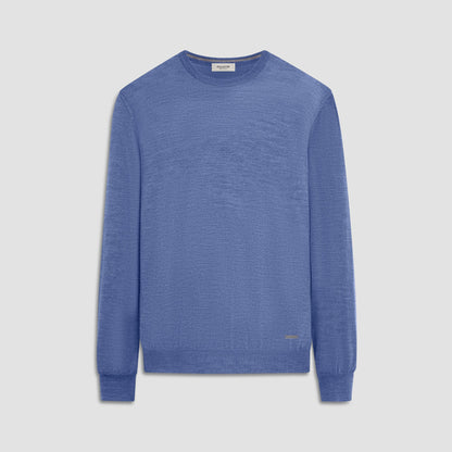 Bugatchi Scott Crew Neck Super Merino™ Sweater Denim