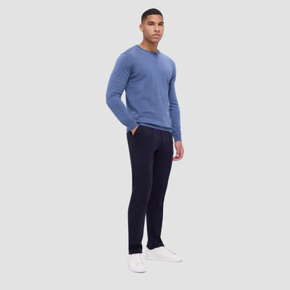 Bugatchi Scott Crew Neck Super Merino™ Sweater Denim