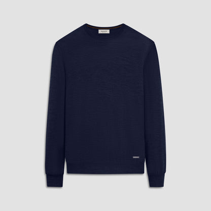 Bugatchi Scott Crew Neck Super Merino™ Sweater Midnight