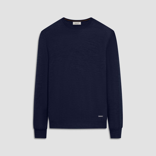 Bugatchi Scott Crew Neck Super Merino™ Sweater Midnight