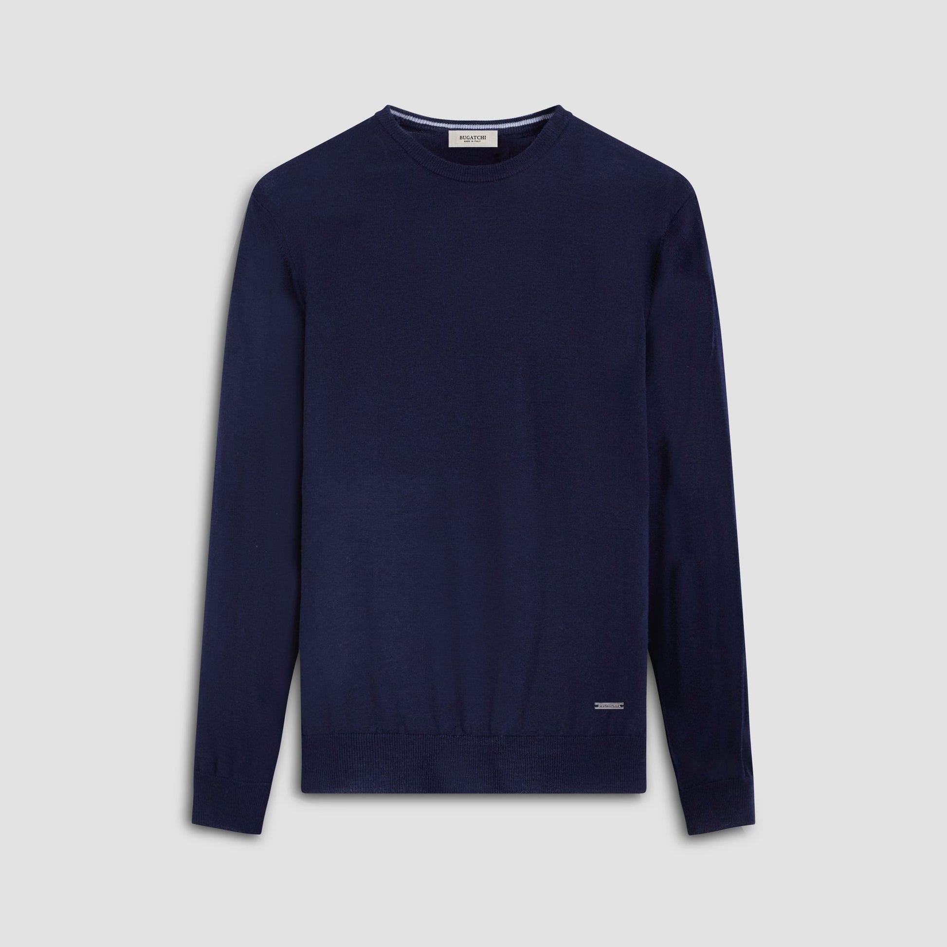 Bugatchi Scott Crew Neck Super Merino™ Sweater Navy