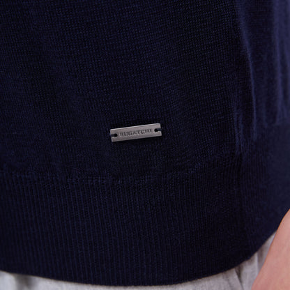 Bugatchi Scott Crew Neck Super Merino™ Sweater Navy