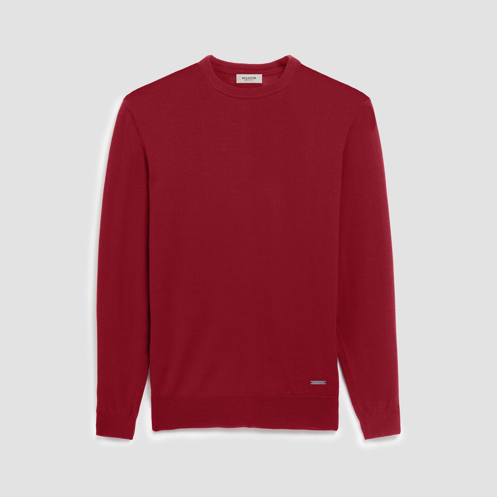 Bugatchi Scott Crew Neck Super Merino™ Sweater Ruby