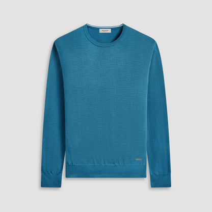Bugatchi Scott Crew Neck Super Merino™ Sweater Teal