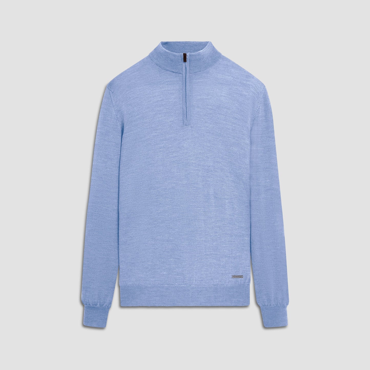 Bugatchi Spencer Quarter-Zip Super Merino™ Sweater Air Blue