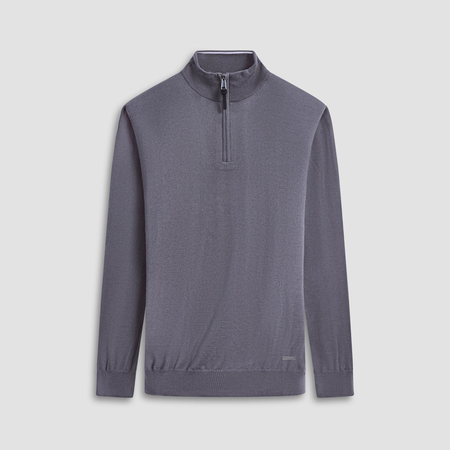 Bugatchi Spencer Quarter-Zip Super Merino™ Sweater Anthracite