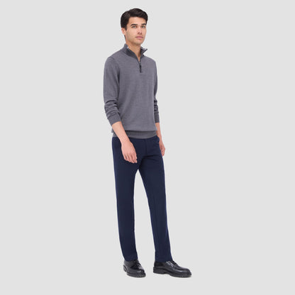 Bugatchi Spencer Quarter-Zip Super Merino™ Sweater Anthracite