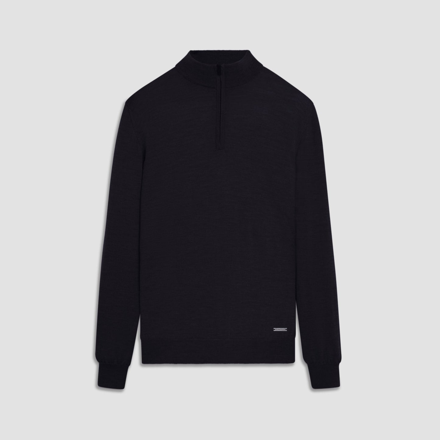 Bugatchi Spencer Quarter-Zip Super Merino™ Sweater Black