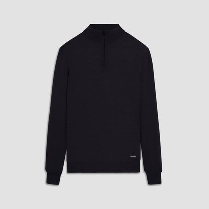 Bugatchi Spencer Quarter-Zip Super Merino™ Sweater Black