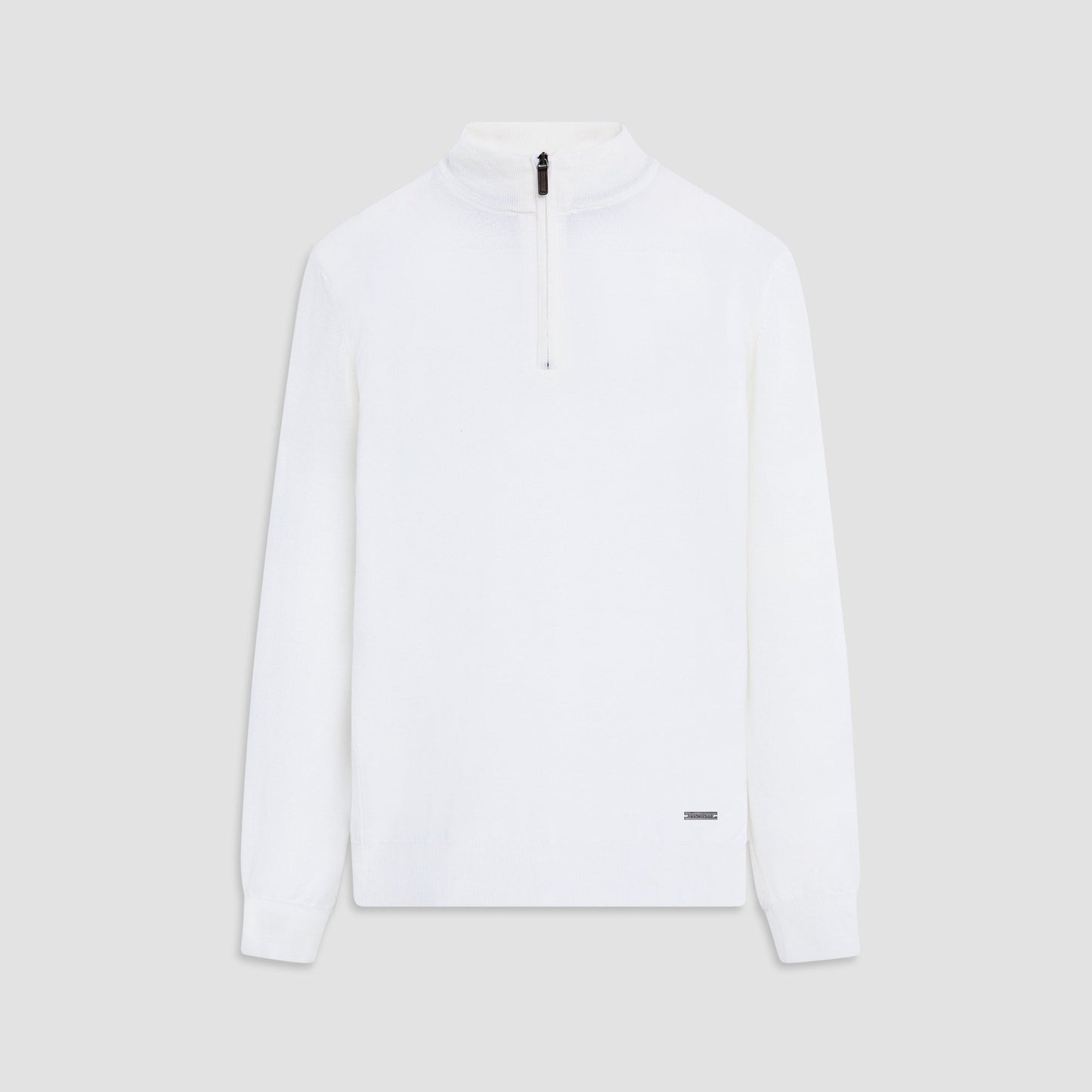 Bugatchi Spencer Quarter-Zip Super Merino™ Sweater Chalk