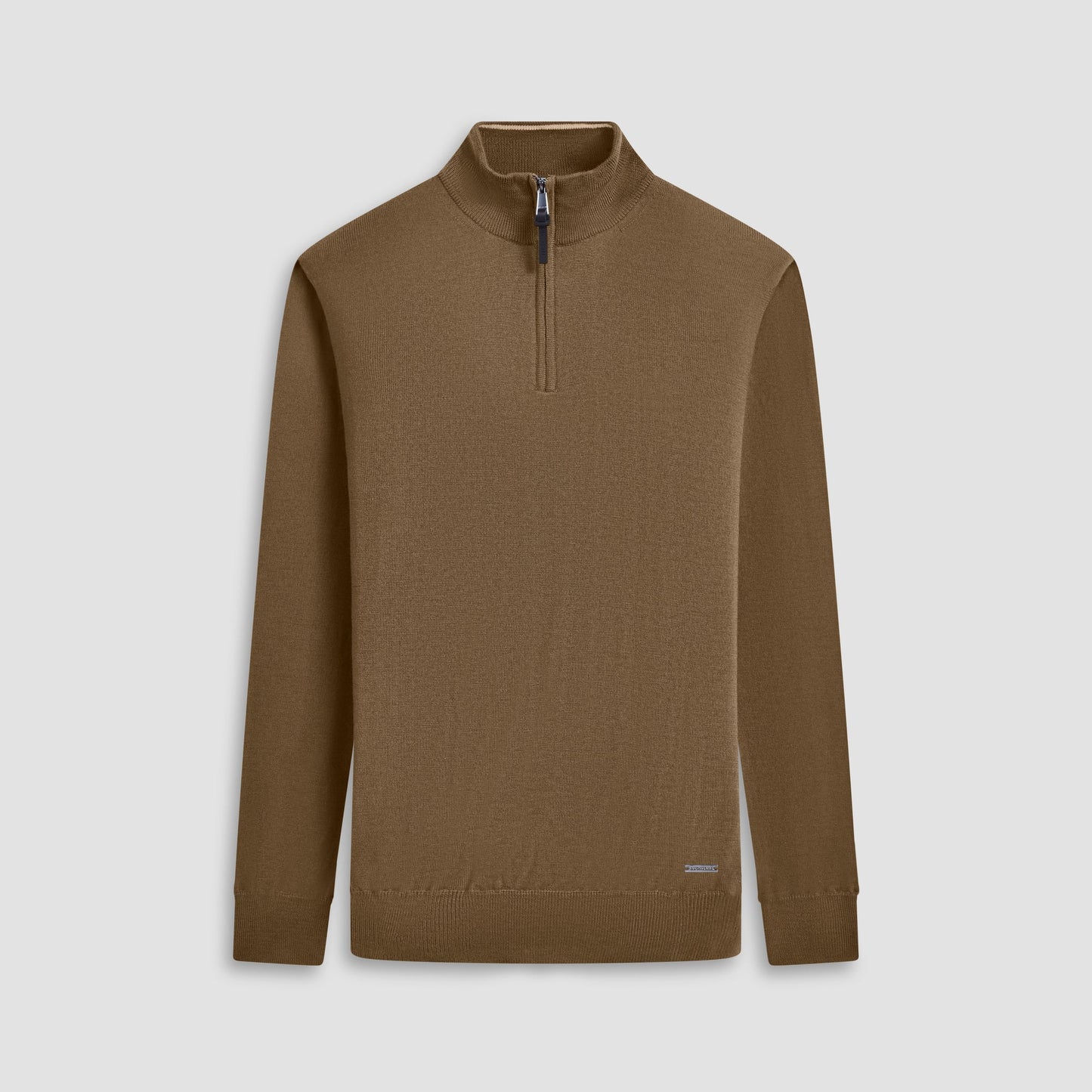 Bugatchi Spencer Quarter-Zip Super Merino™ Sweater Moss
