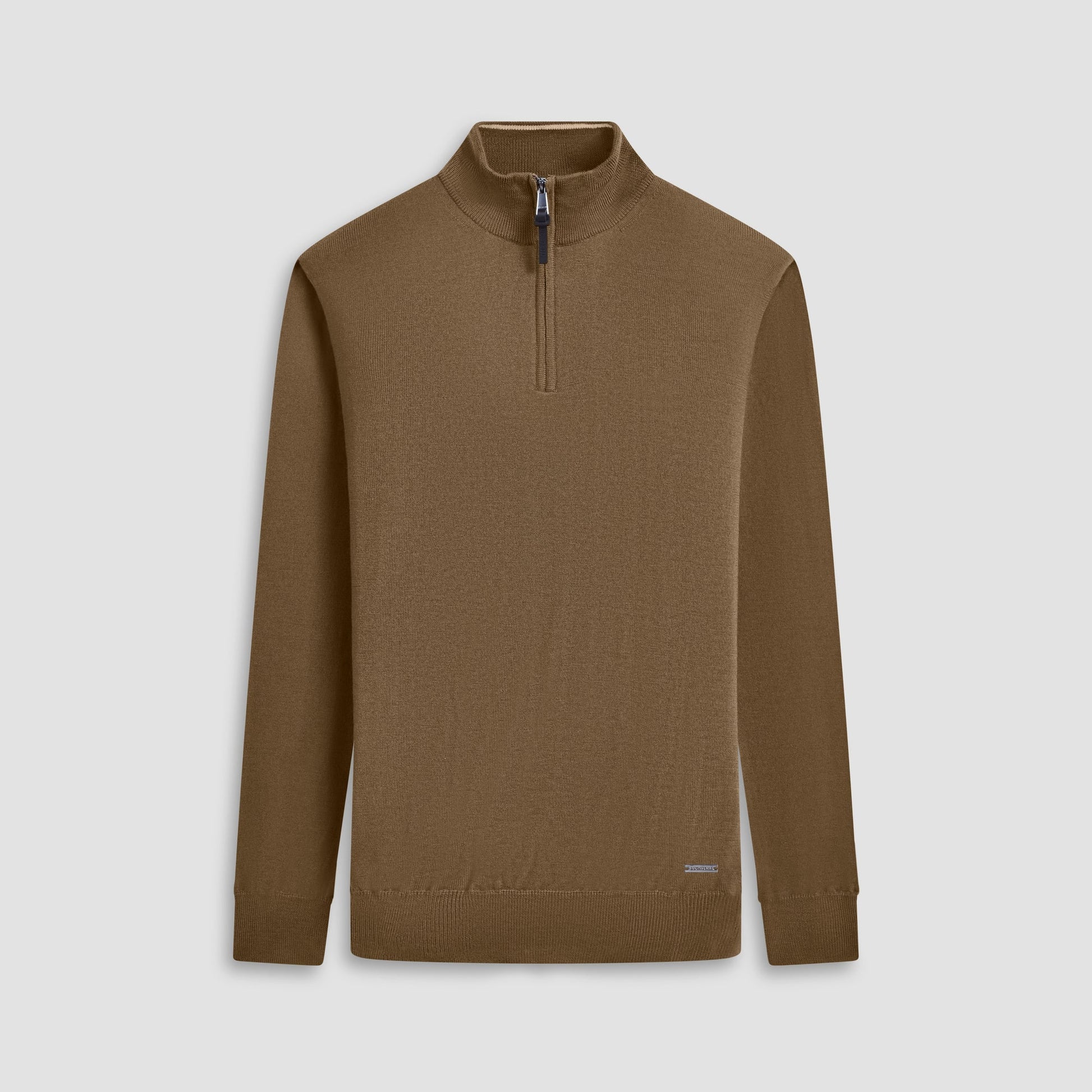 Bugatchi Spencer Quarter-Zip Super Merino™ Sweater Moss