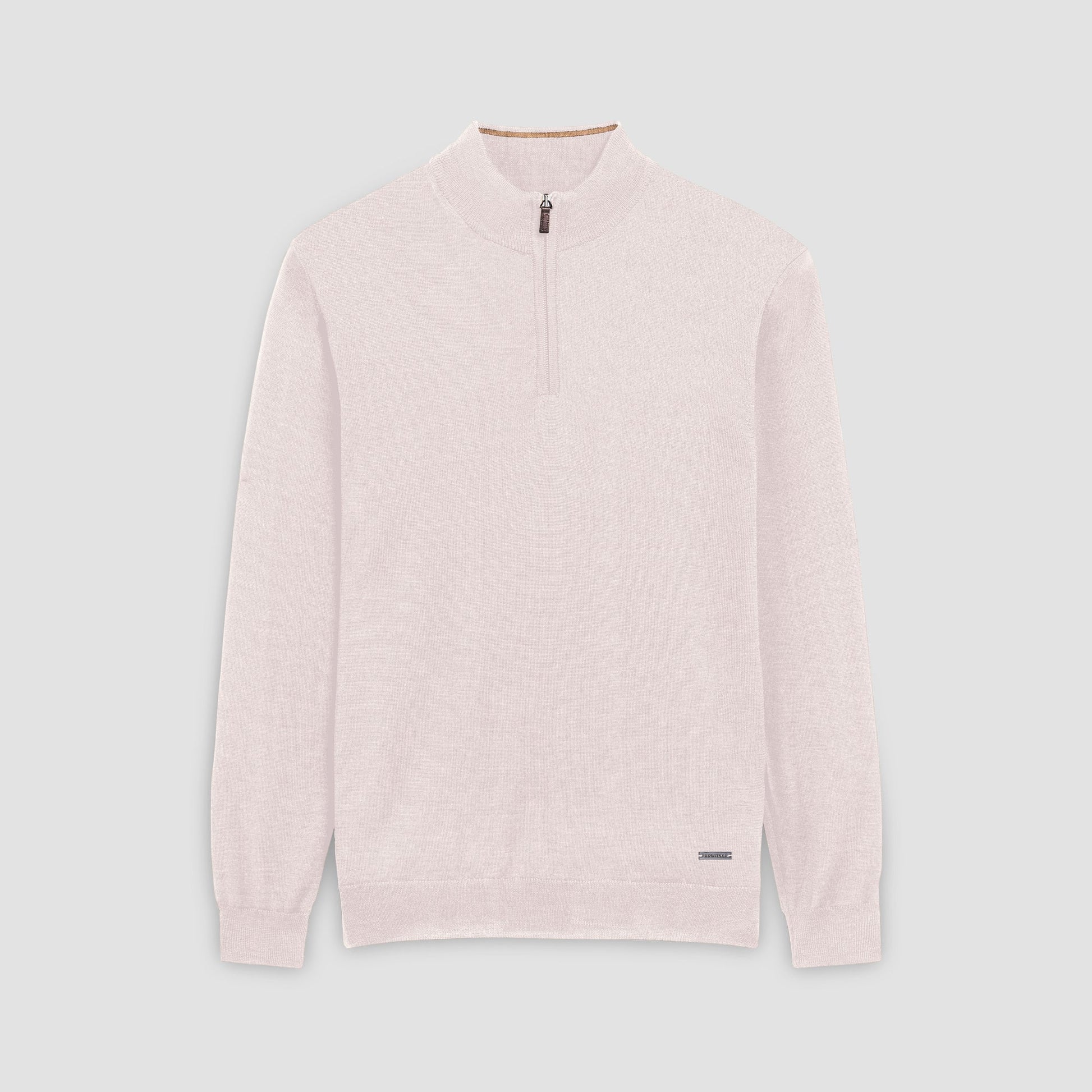 Bugatchi Spencer Quarter-Zip Super Merino™ Sweater Oyster