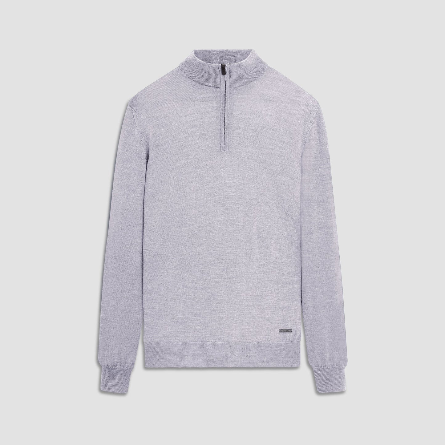 Bugatchi Spencer Quarter-Zip Super Merino™ Sweater Platinum