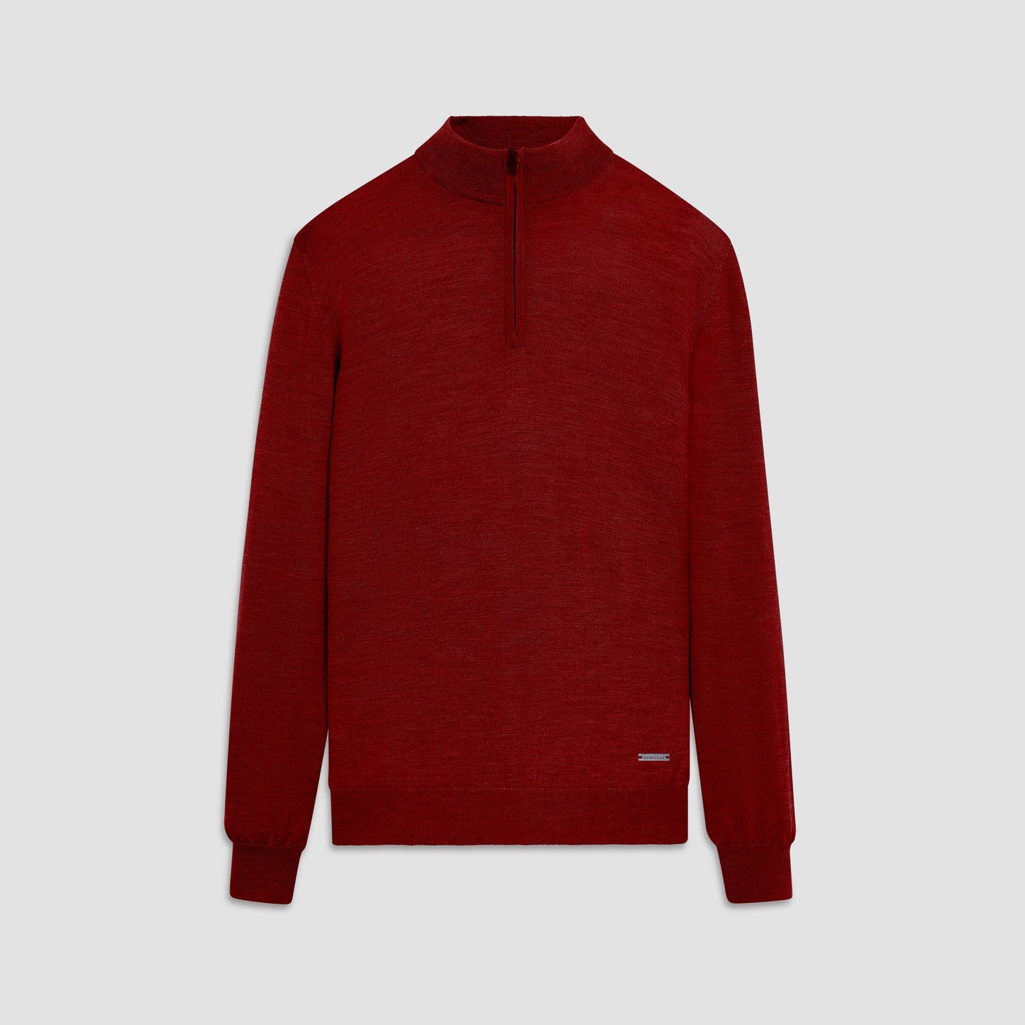 Bugatchi Spencer Quarter-Zip Super Merino™ Sweater Ruby