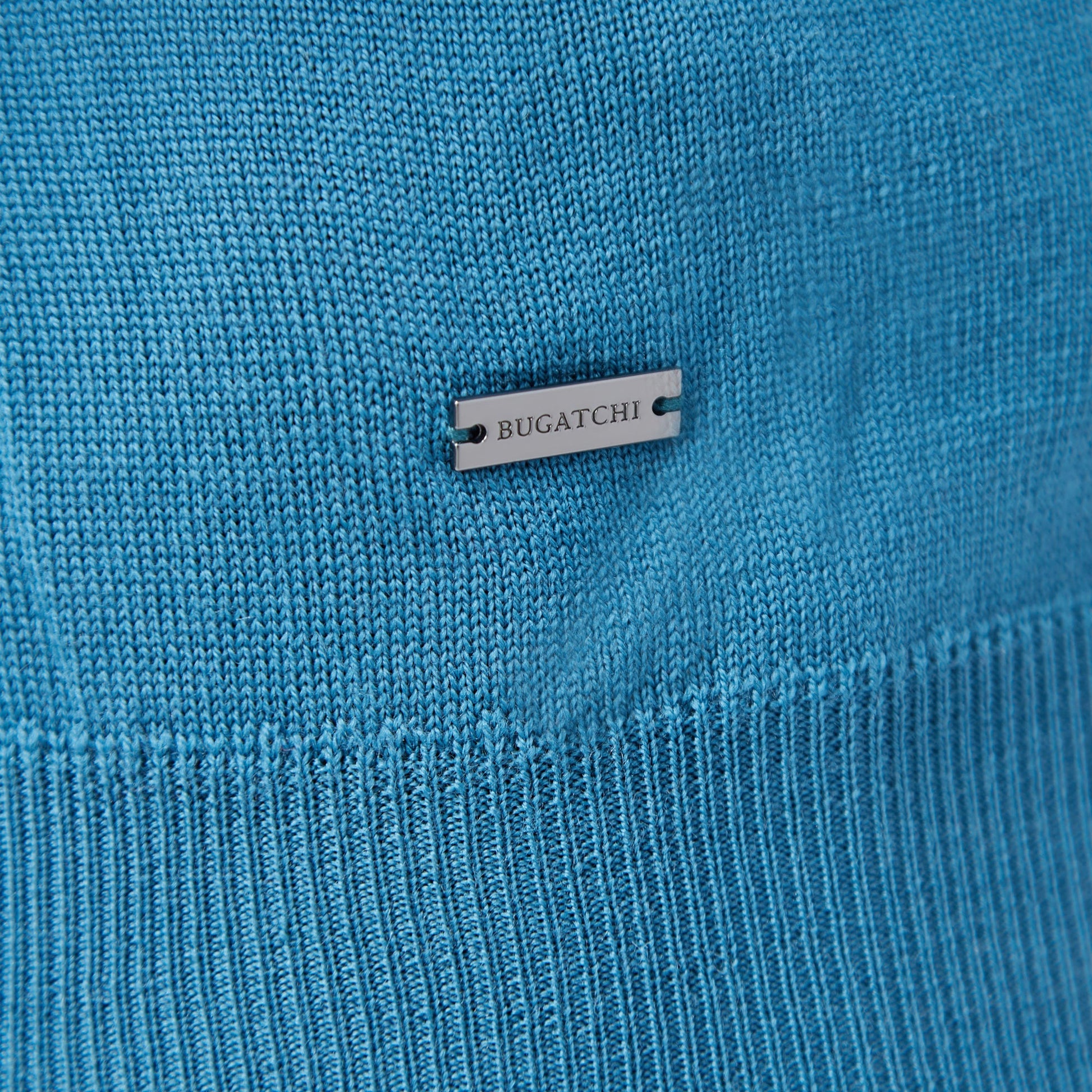 Bugatchi Spencer Quarter-Zip Super Merino™ Sweater Teal