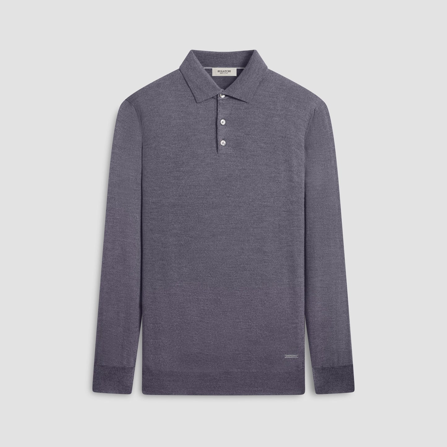 Bugatchi Super Merino™ Solid Polo Sweater Anthracite