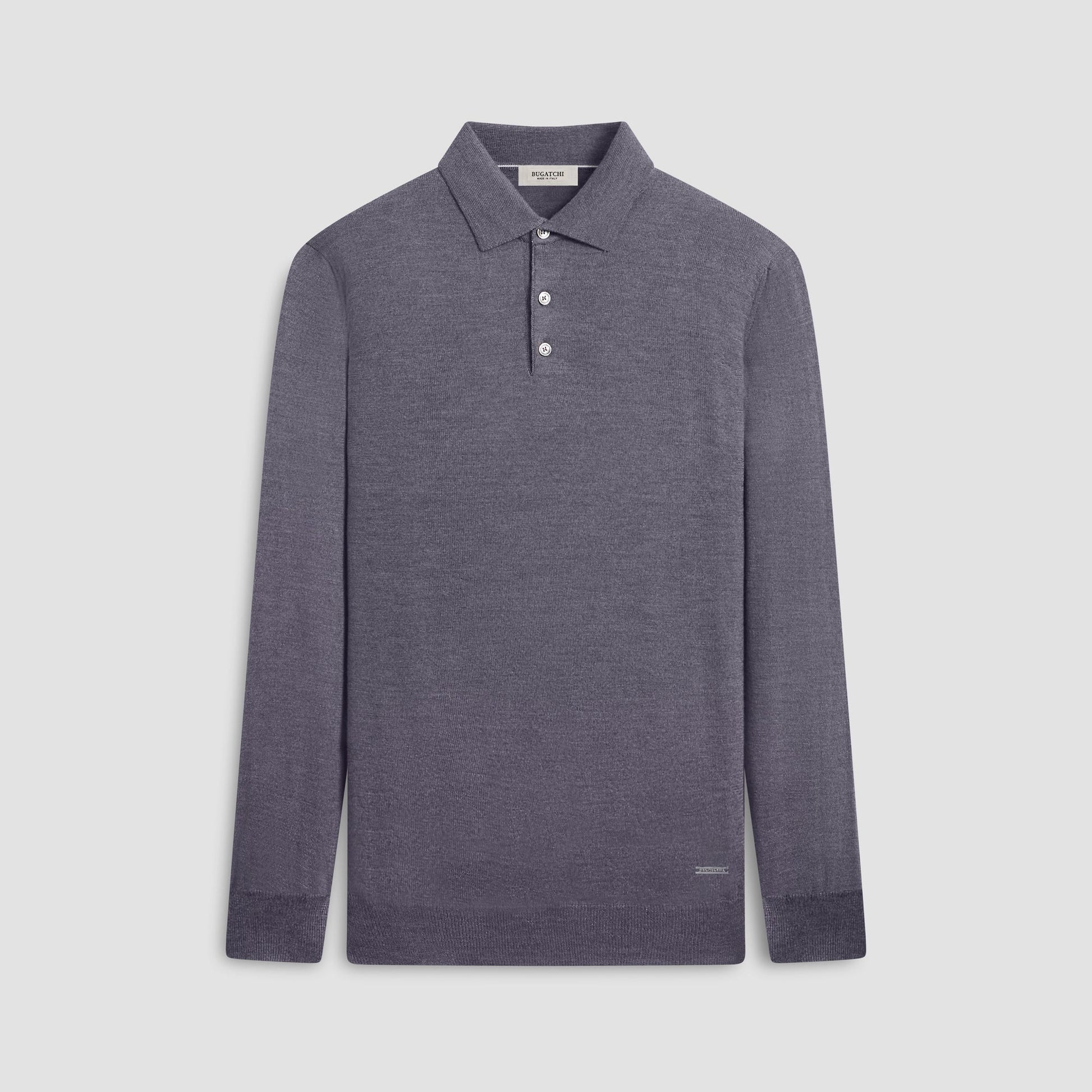 Bugatchi Super Merino™ Solid Polo Sweater Anthracite