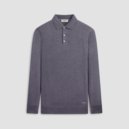 Bugatchi Super Merino™ Solid Polo Sweater Anthracite