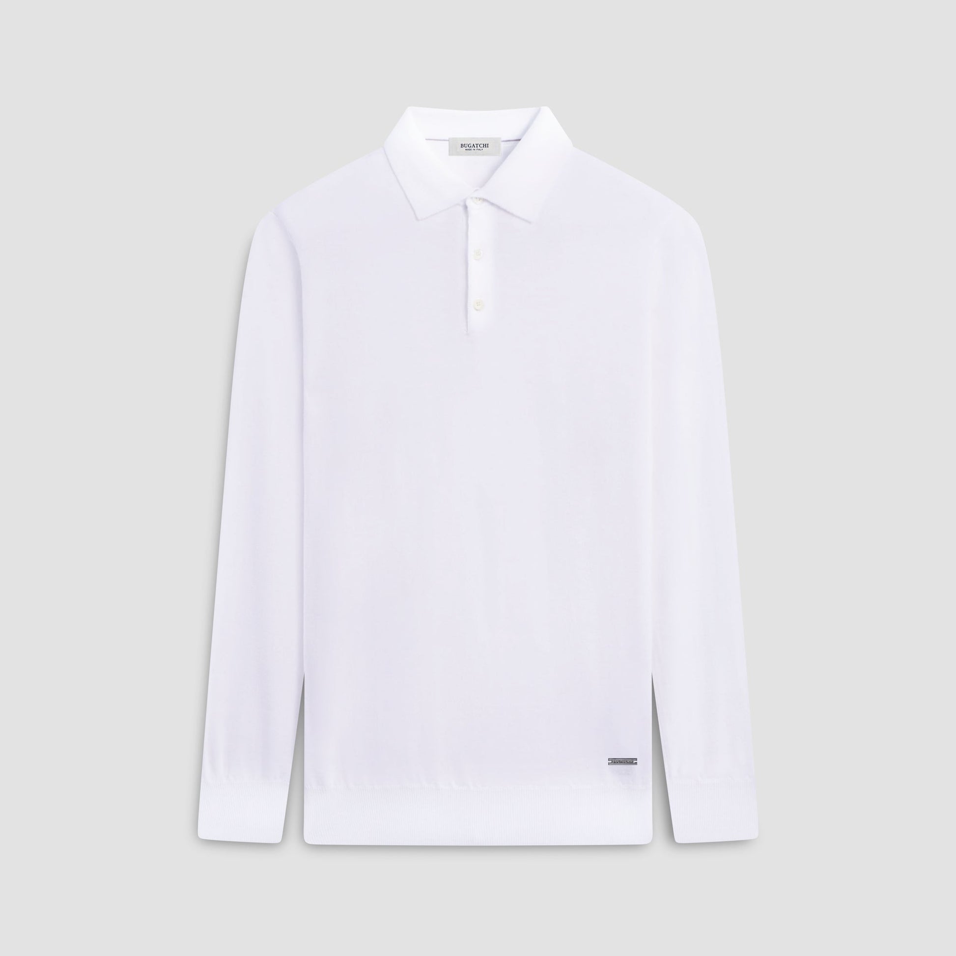 Bugatchi Super Merino™ Solid Polo Sweater Chalk