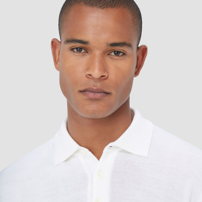 Bugatchi Super Merino™ Solid Polo Sweater Chalk