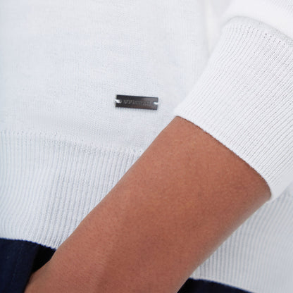 Bugatchi Super Merino™ Solid Polo Sweater Chalk