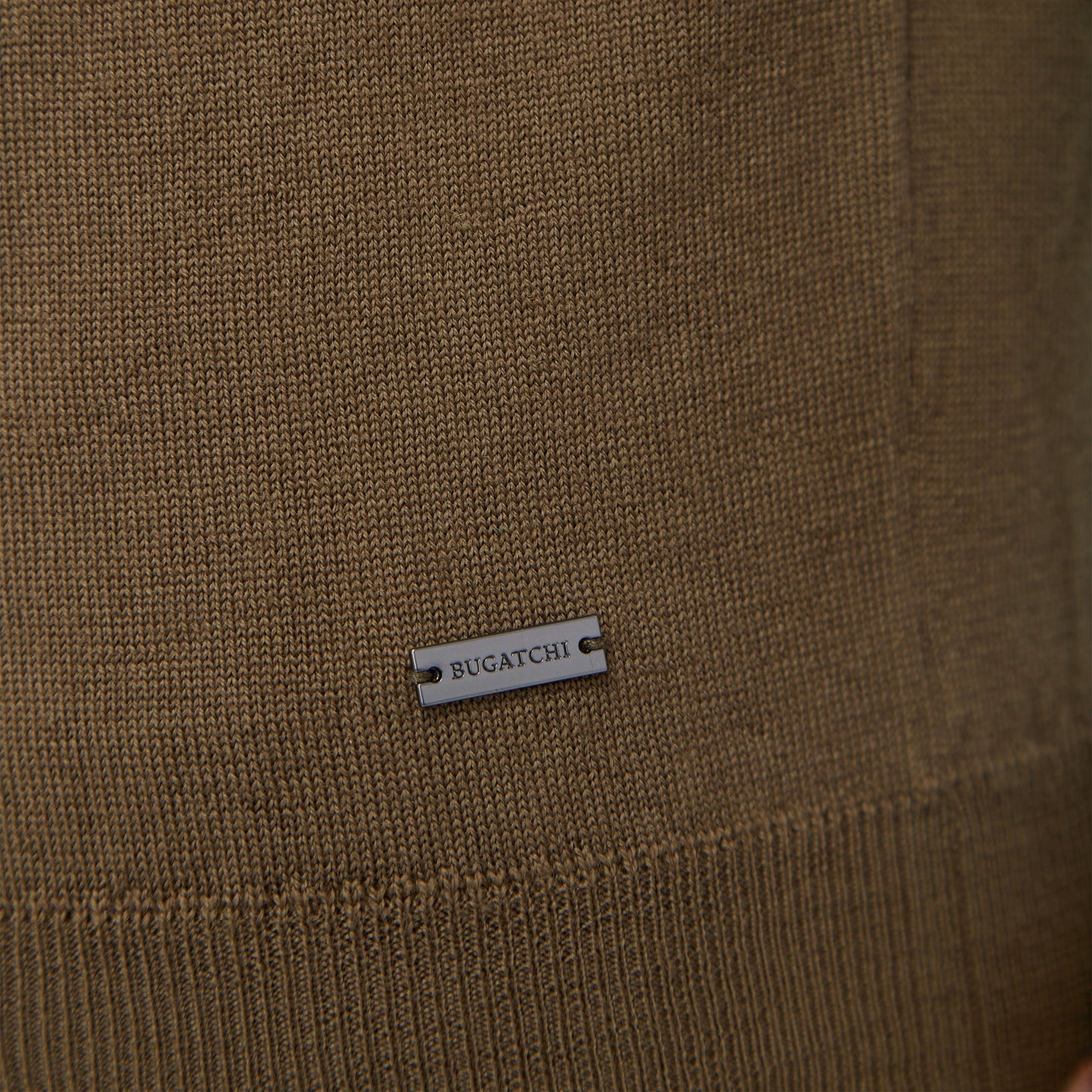 Bugatchi Super Merino™ Solid Polo Sweater Moss