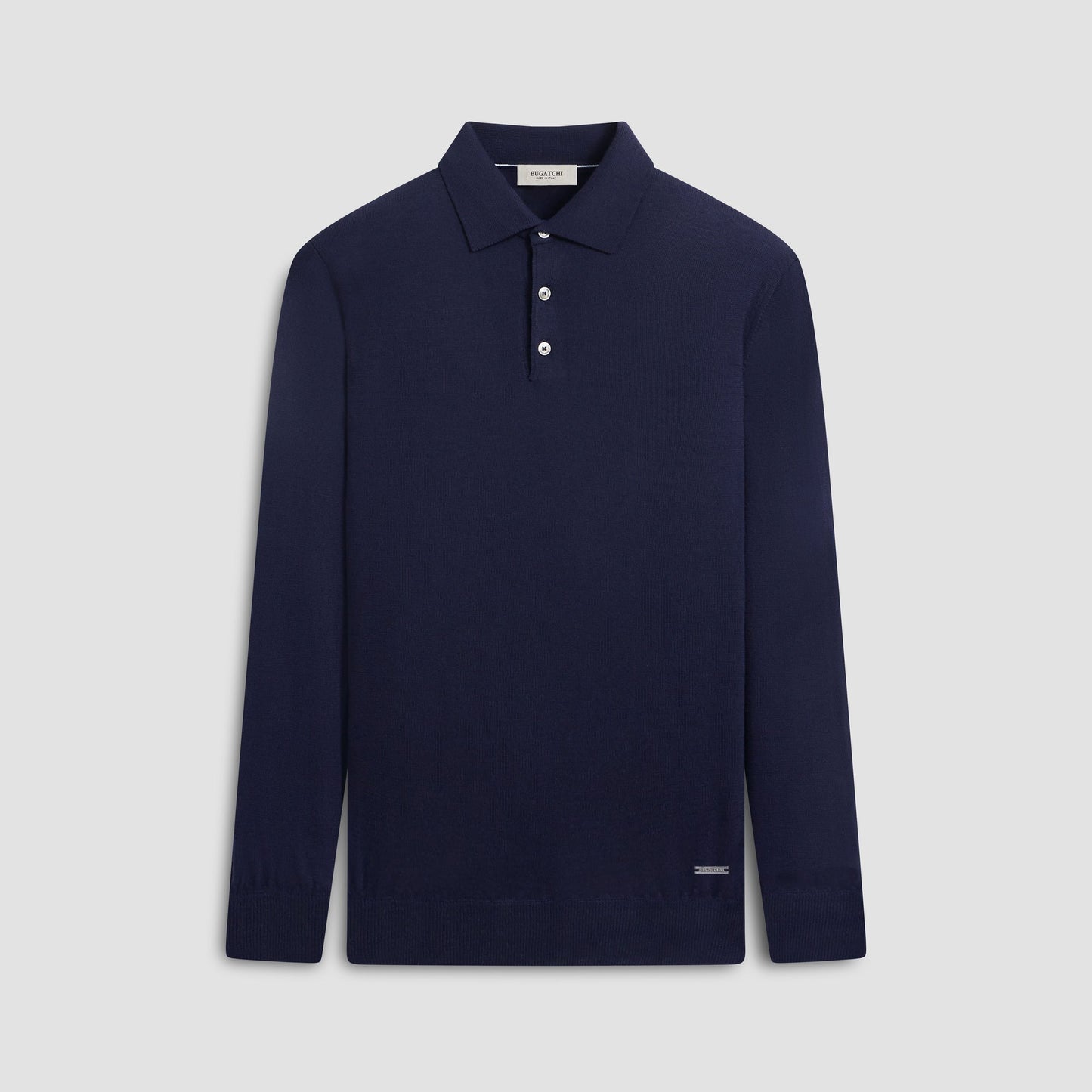 Bugatchi Super Merino™ Solid Polo Sweater Navy