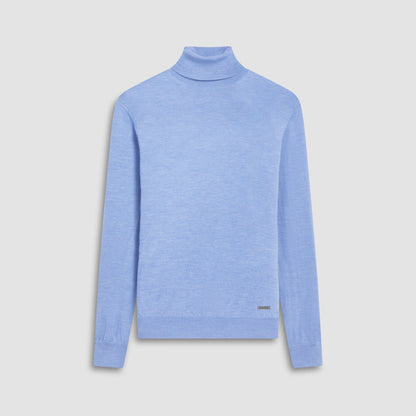 Bugatchi Sawyer Turtleneck Super Merino™ Sweater Air Blue
