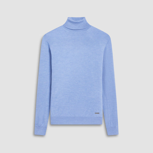 Bugatchi Sawyer Turtleneck Super Merino™ Sweater Air Blue