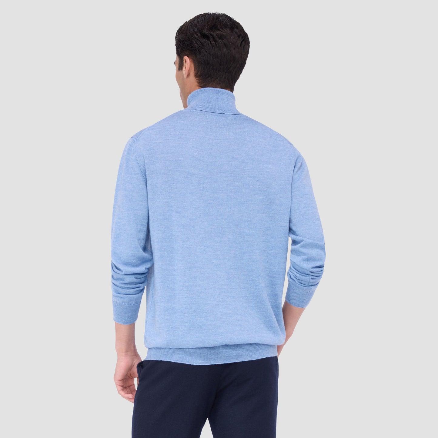 Bugatchi Sawyer Turtleneck Super Merino™ Sweater Air Blue
