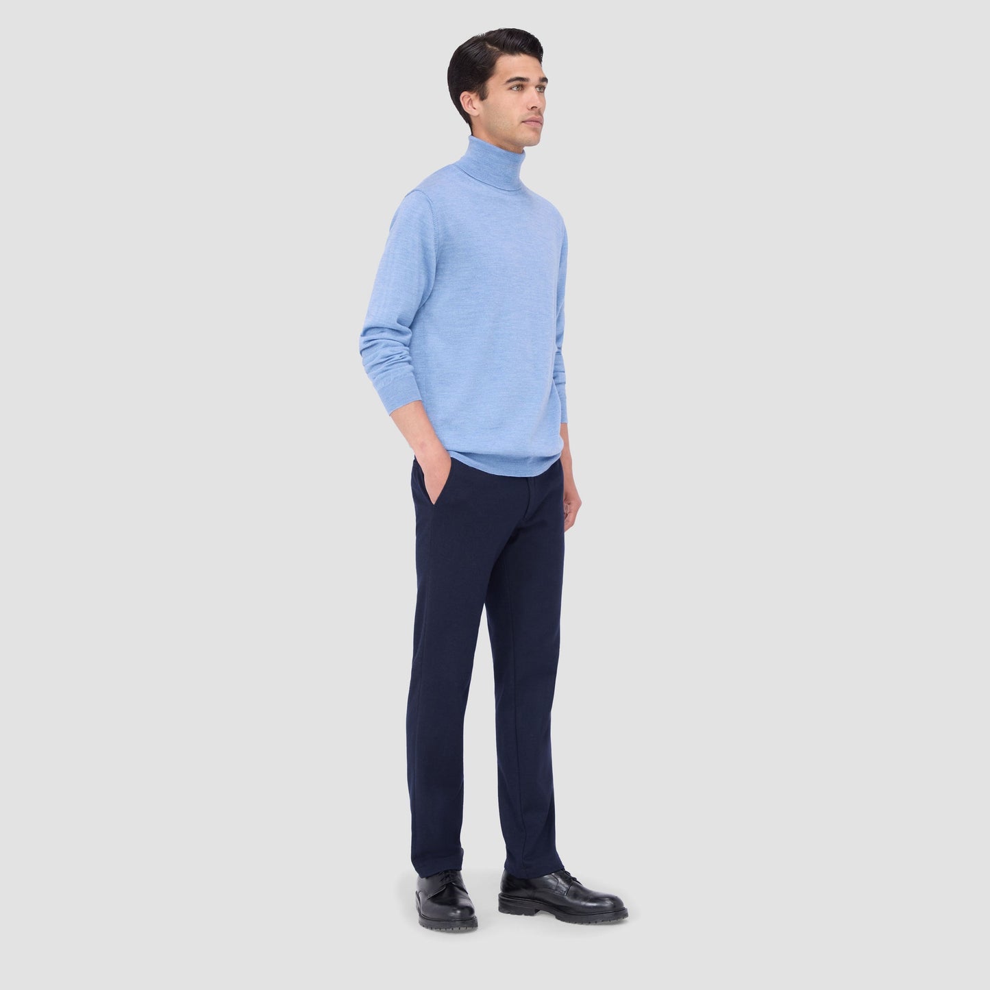 Bugatchi Sawyer Turtleneck Super Merino™ Sweater Air Blue