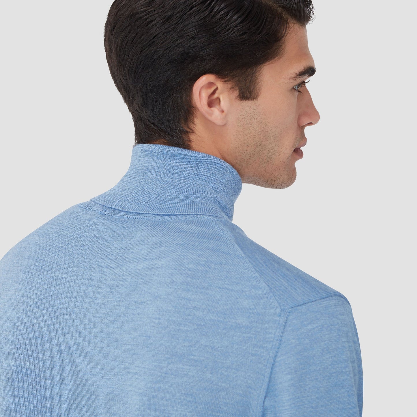 Bugatchi Sawyer Turtleneck Super Merino™ Sweater Air Blue