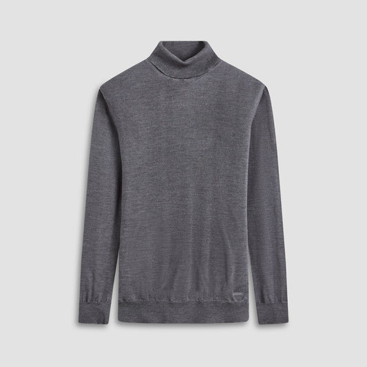 Bugatchi Sawyer Turtleneck Super Merino™ Sweater Anthracite