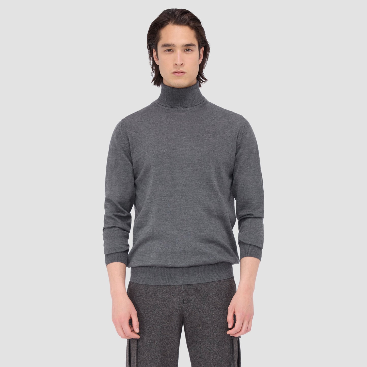 Bugatchi Sawyer Turtleneck Super Merino™ Sweater Anthracite