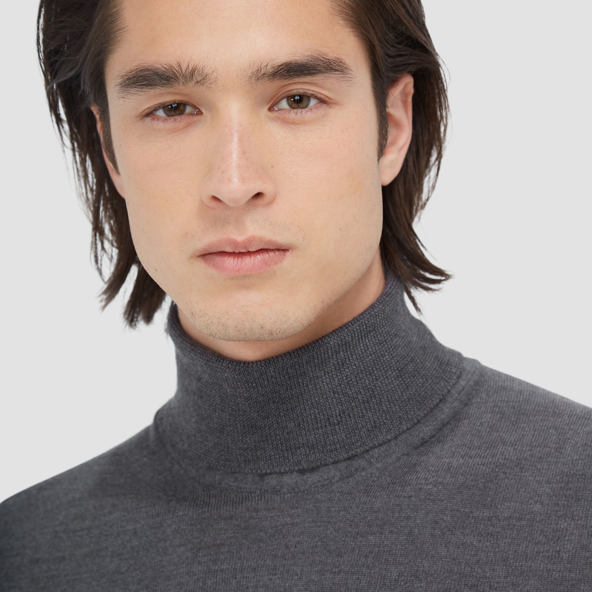 Bugatchi Sawyer Turtleneck Super Merino™ Sweater Anthracite