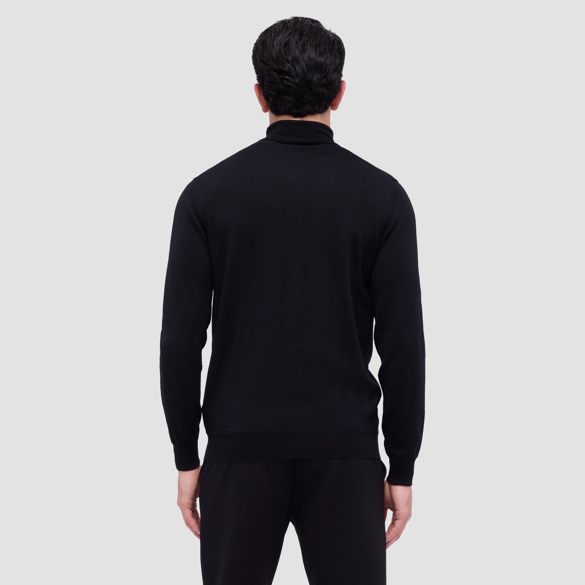 Bugatchi Sawyer Turtleneck Super Merino™ Sweater Black