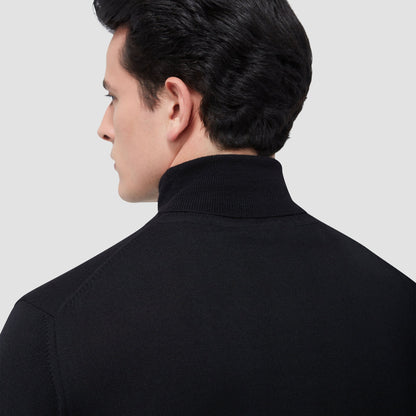 Bugatchi Sawyer Turtleneck Super Merino™ Sweater Black