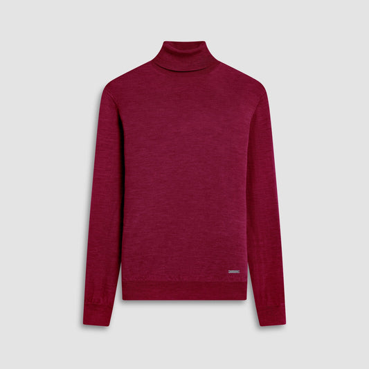 Bugatchi Sawyer Turtleneck Super Merino™ Sweater Burgundy