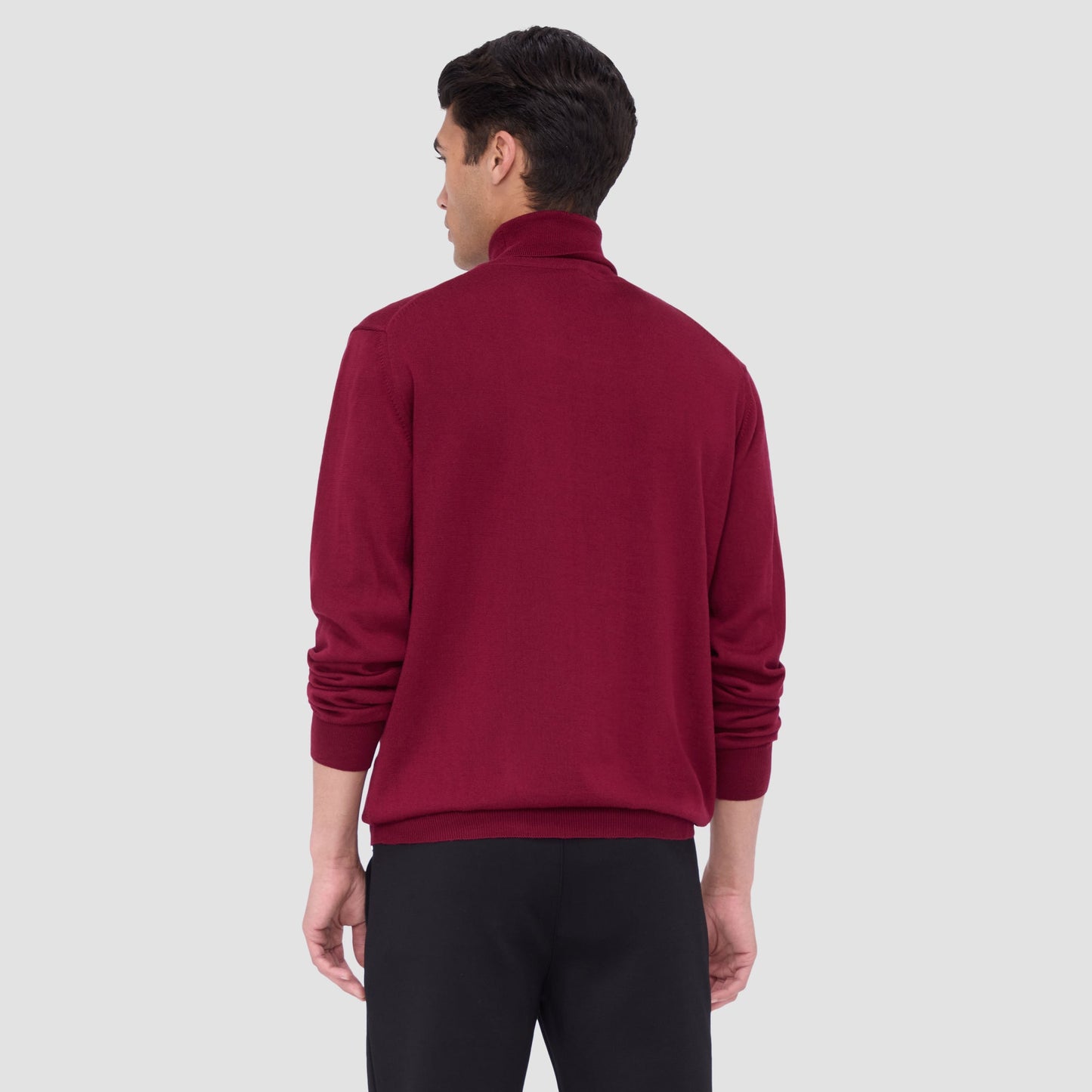 Bugatchi Sawyer Turtleneck Super Merino™ Sweater Burgundy