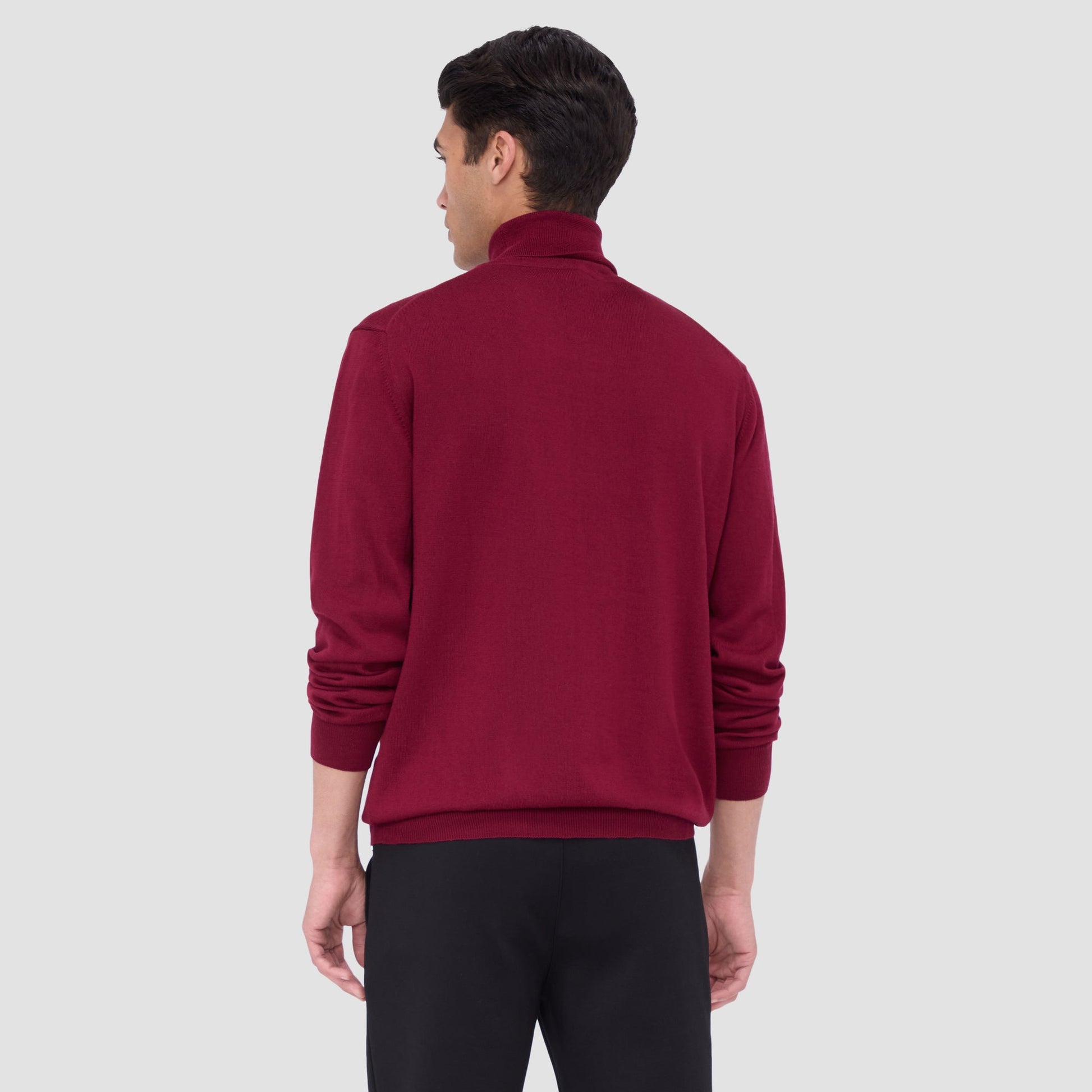 Bugatchi Sawyer Turtleneck Super Merino™ Sweater Burgundy