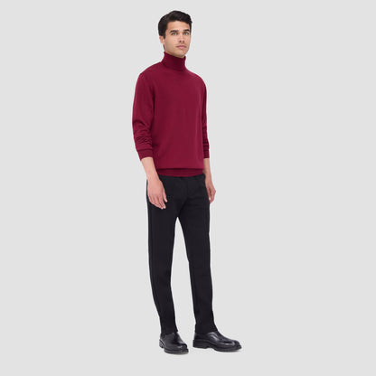 Bugatchi Sawyer Turtleneck Super Merino™ Sweater Burgundy