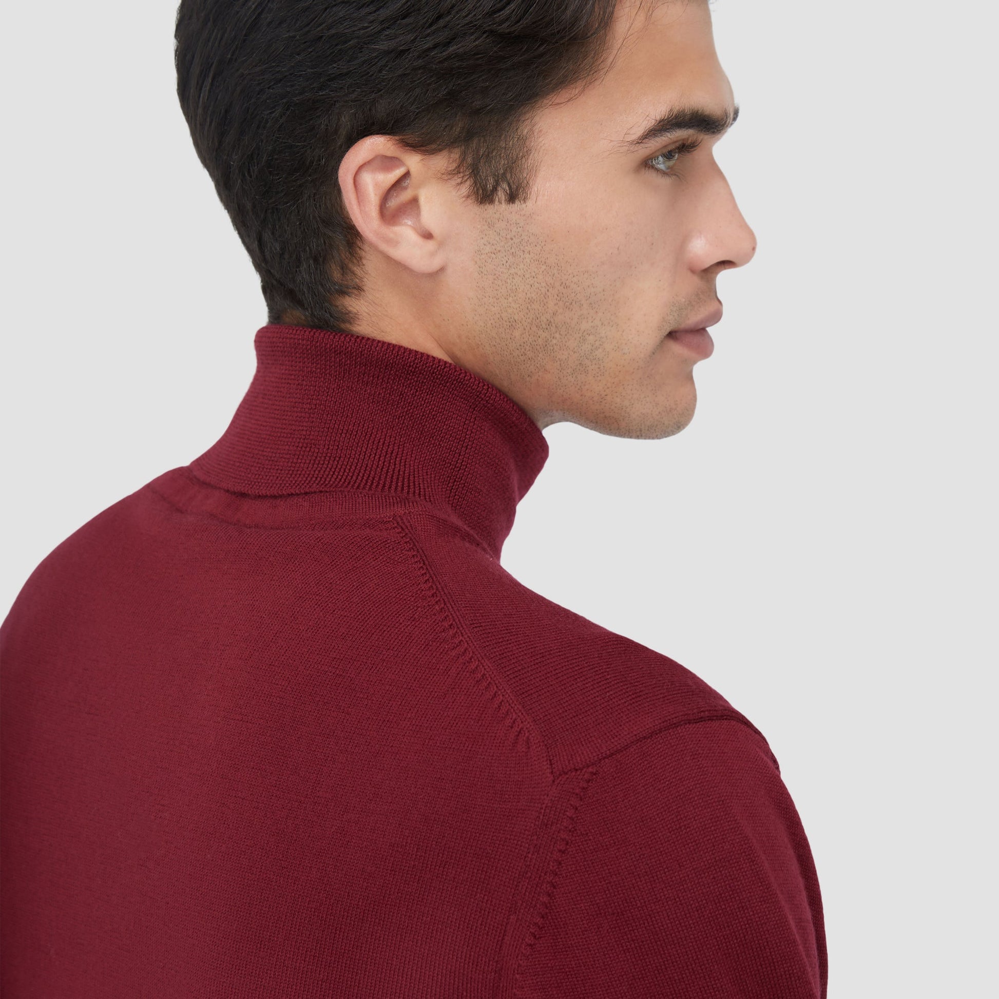 Bugatchi Sawyer Turtleneck Super Merino™ Sweater Burgundy