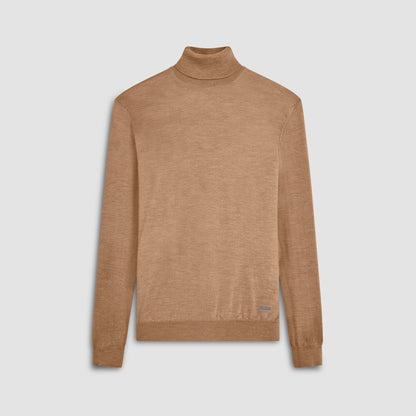 Bugatchi Sawyer Turtleneck Super Merino™ Sweater Camel