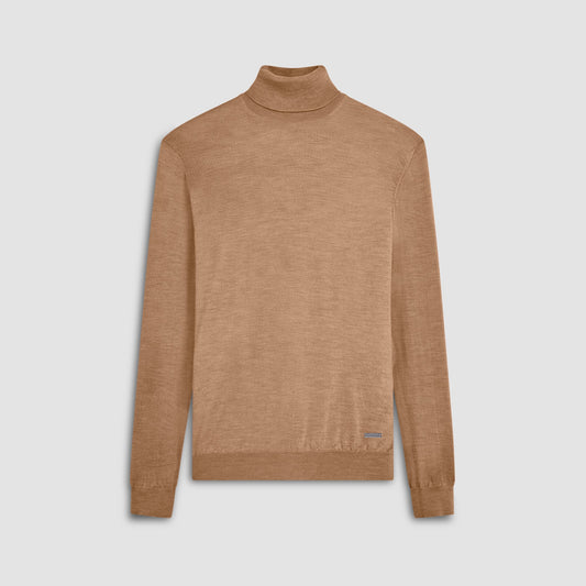 Bugatchi Sawyer Turtleneck Super Merino™ Sweater Camel